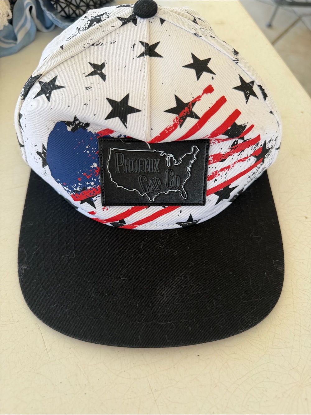 Phoenix Cap Co. Kids' Stars & Stripes Snapback Hat - White/Black/Red/Blue